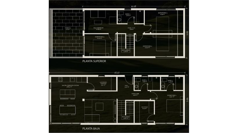 Meet this 175 m² prefabricated house with 2 floors, 4 bedrooms and 2 rooms that have 'devastated' in Spain
