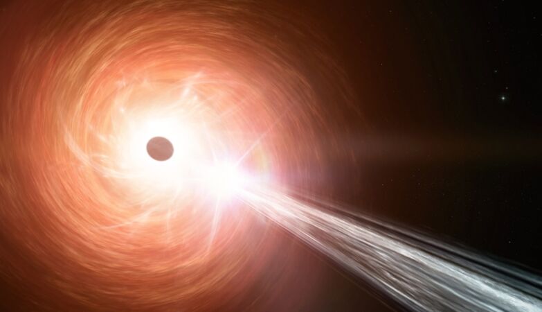 Discovered black hole with explosive growth in the early days of the universe