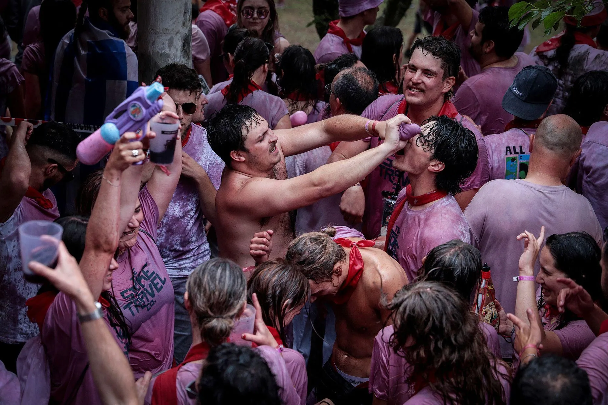 In this Spanish city the inhabitants soak each other with wine