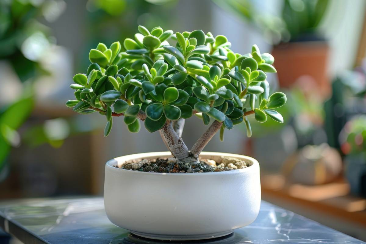 Prune the leaves of the jade tree