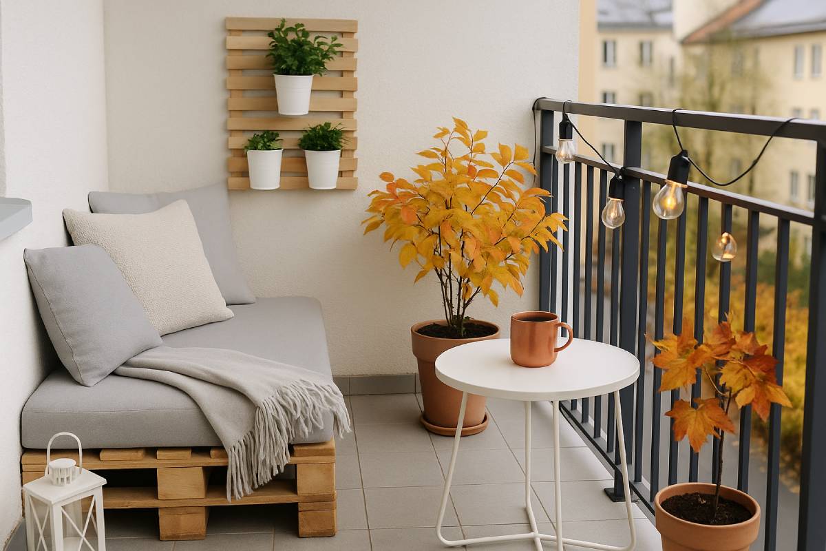 Nordic autumn balcony