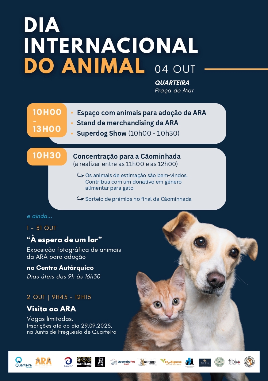Ara and Quarteira Board join in October to celebrate the animal's day
