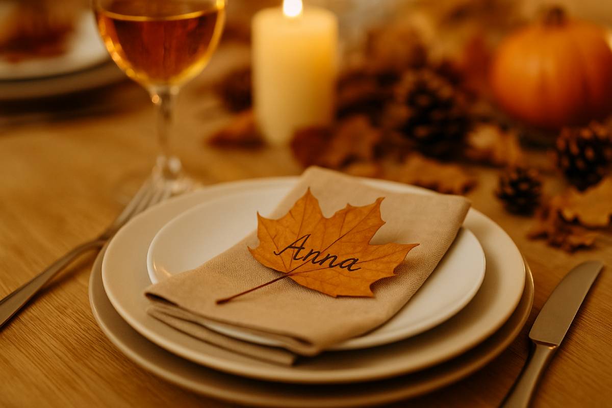 The leaf place placed