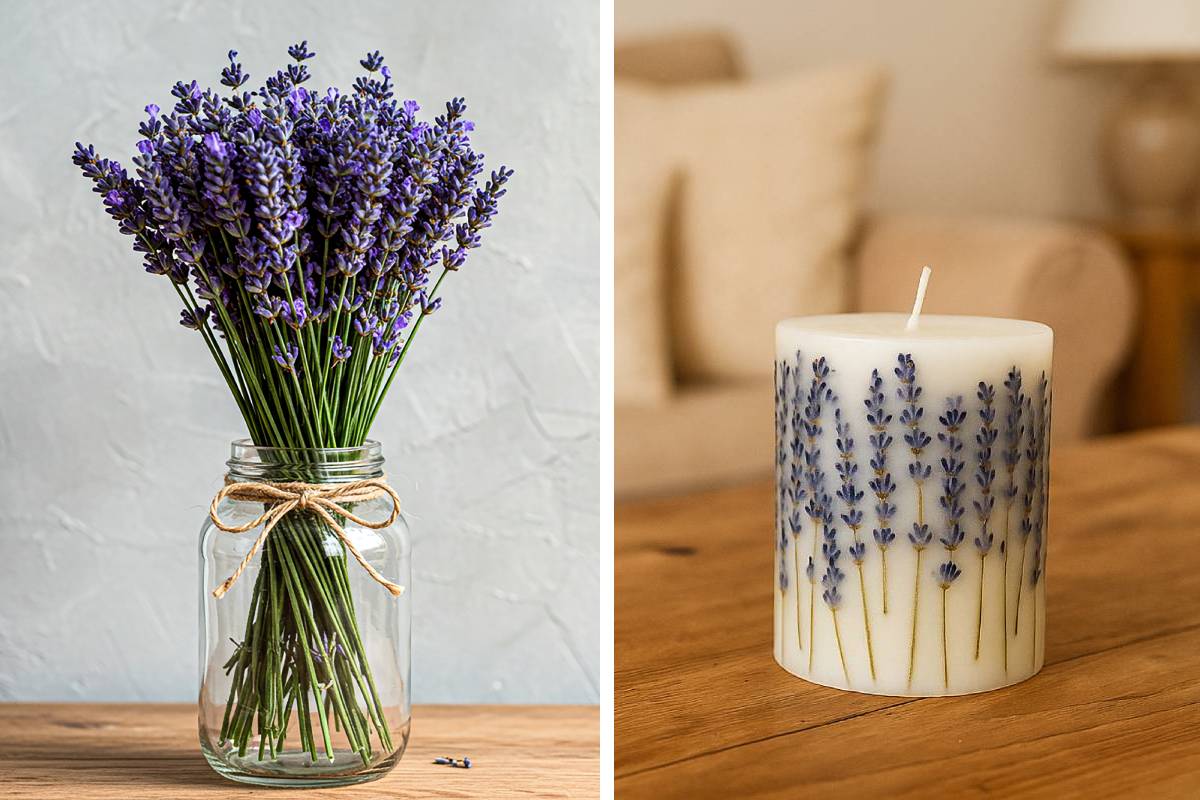 Here's how to make nice home decorations using dried lavender