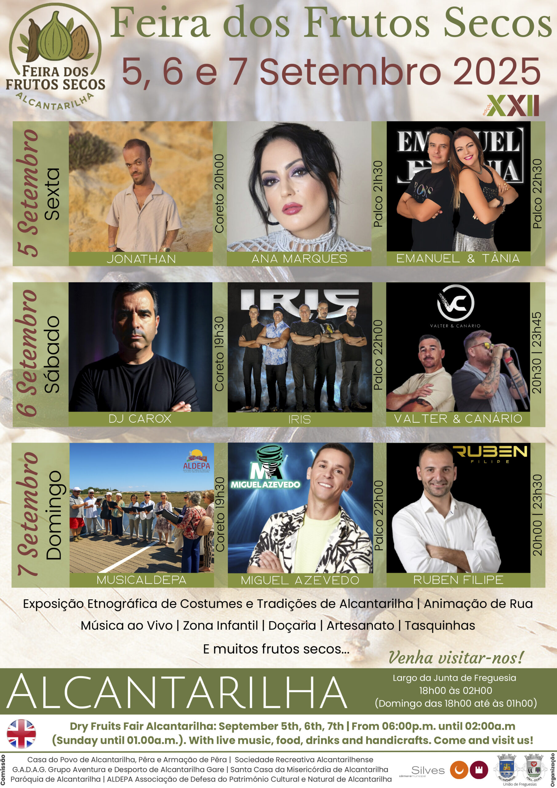 Music, crafts and dry fruits animate alcantarilha in September