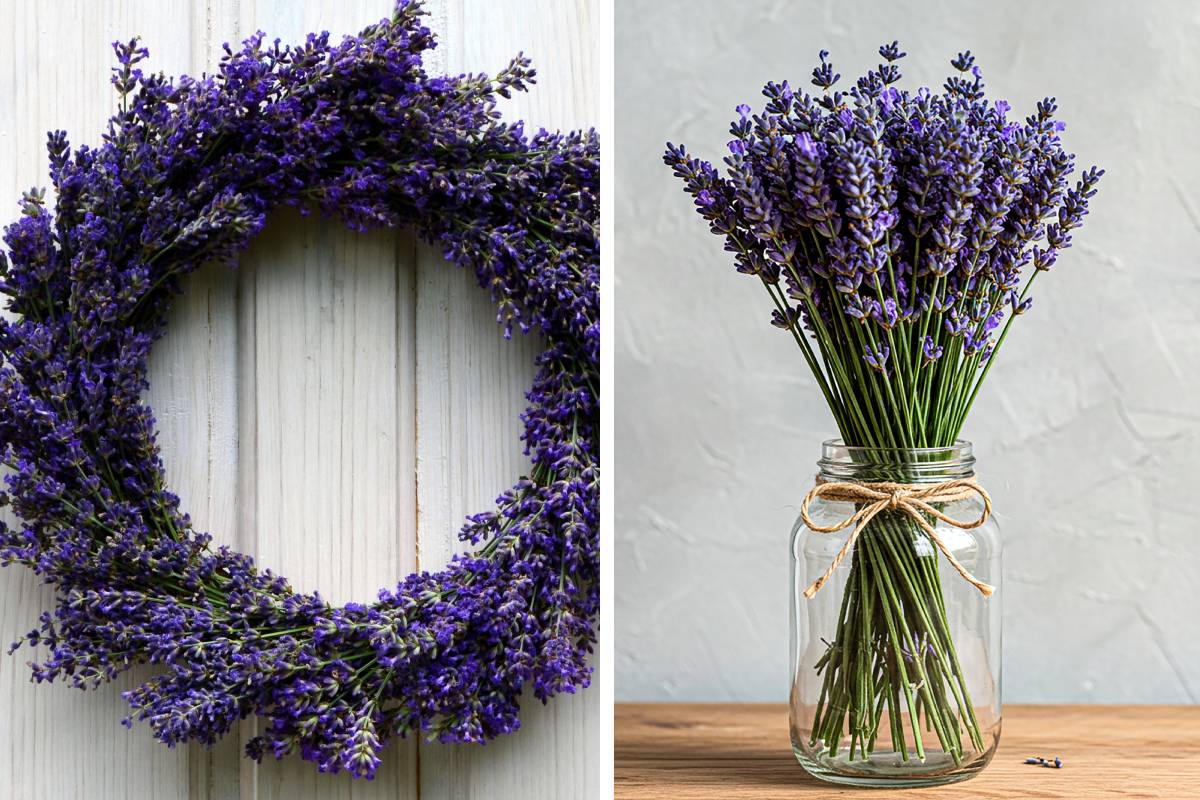Home decorations made with lavender