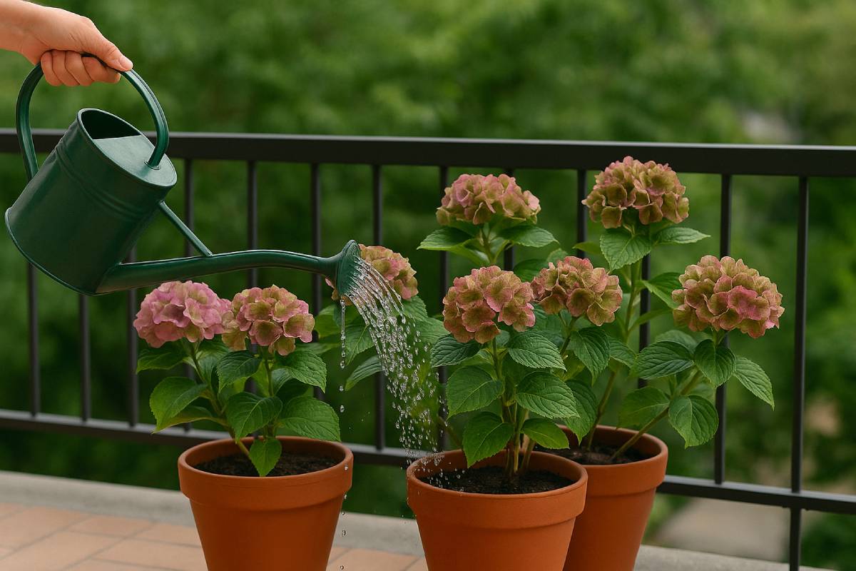 Condo the hydrangeas after the summer