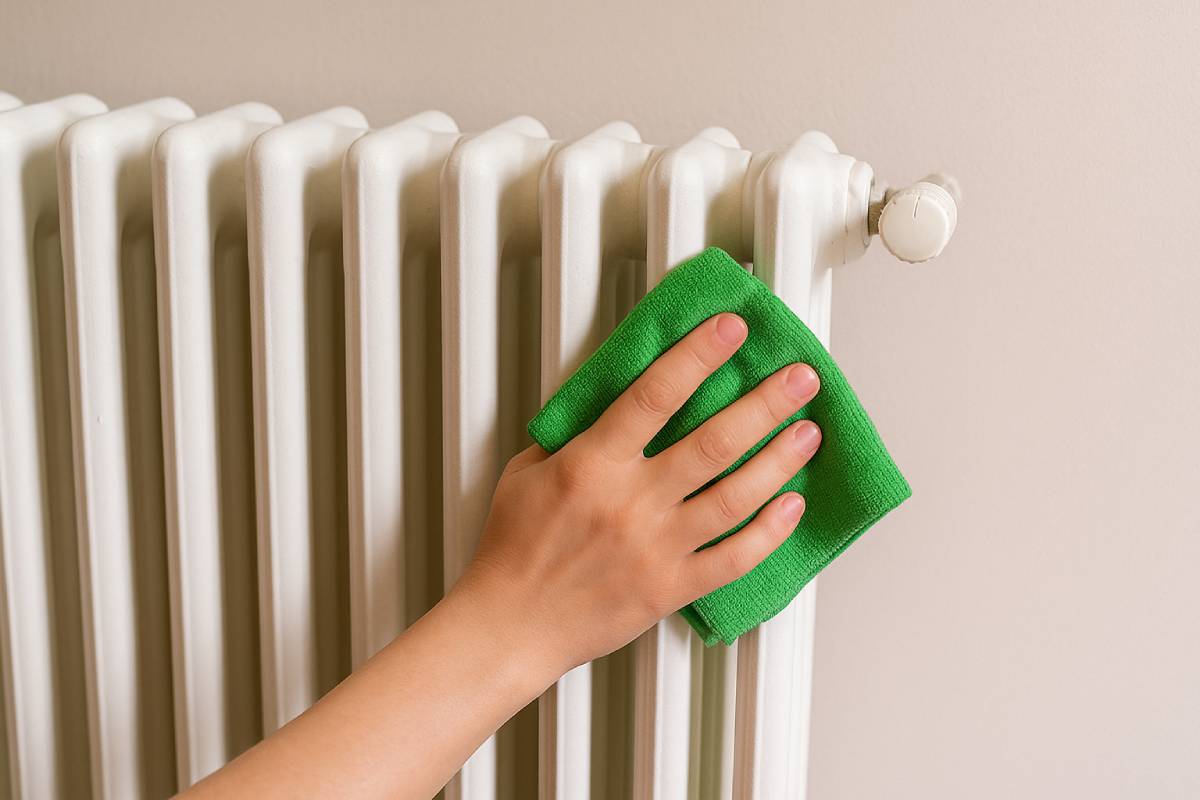 The natural ingredients with which to clean the radiators