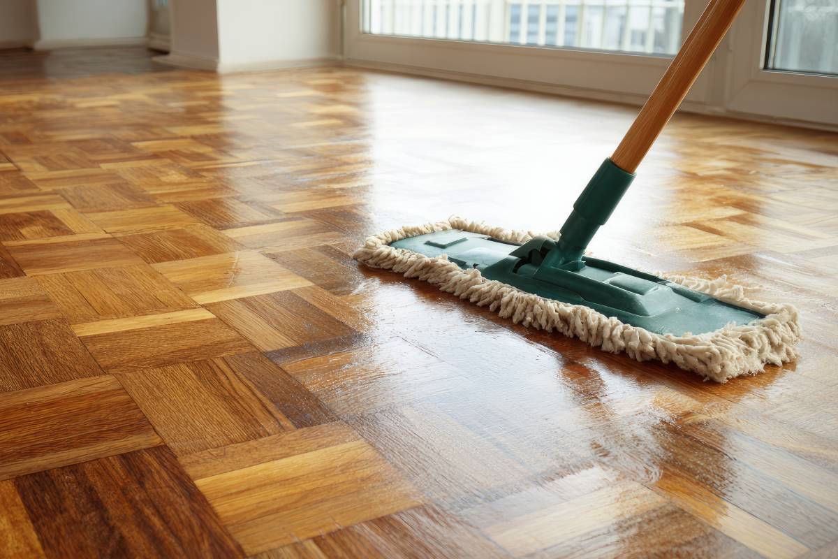 This natural mixture makes the parquet shine without ruining it