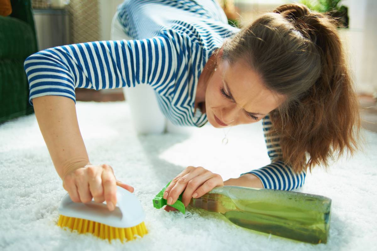 Clean the rugs with natural ingredients