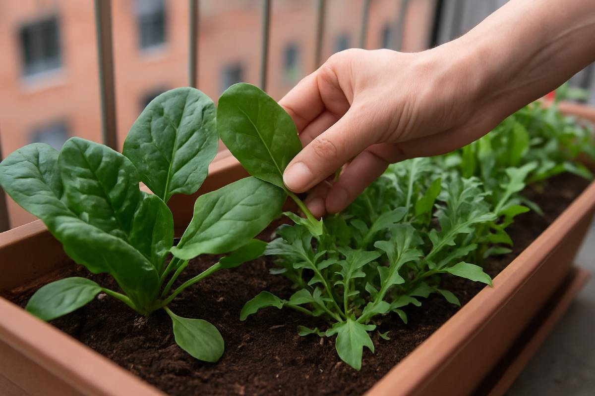 How to have spinach and rocket until November