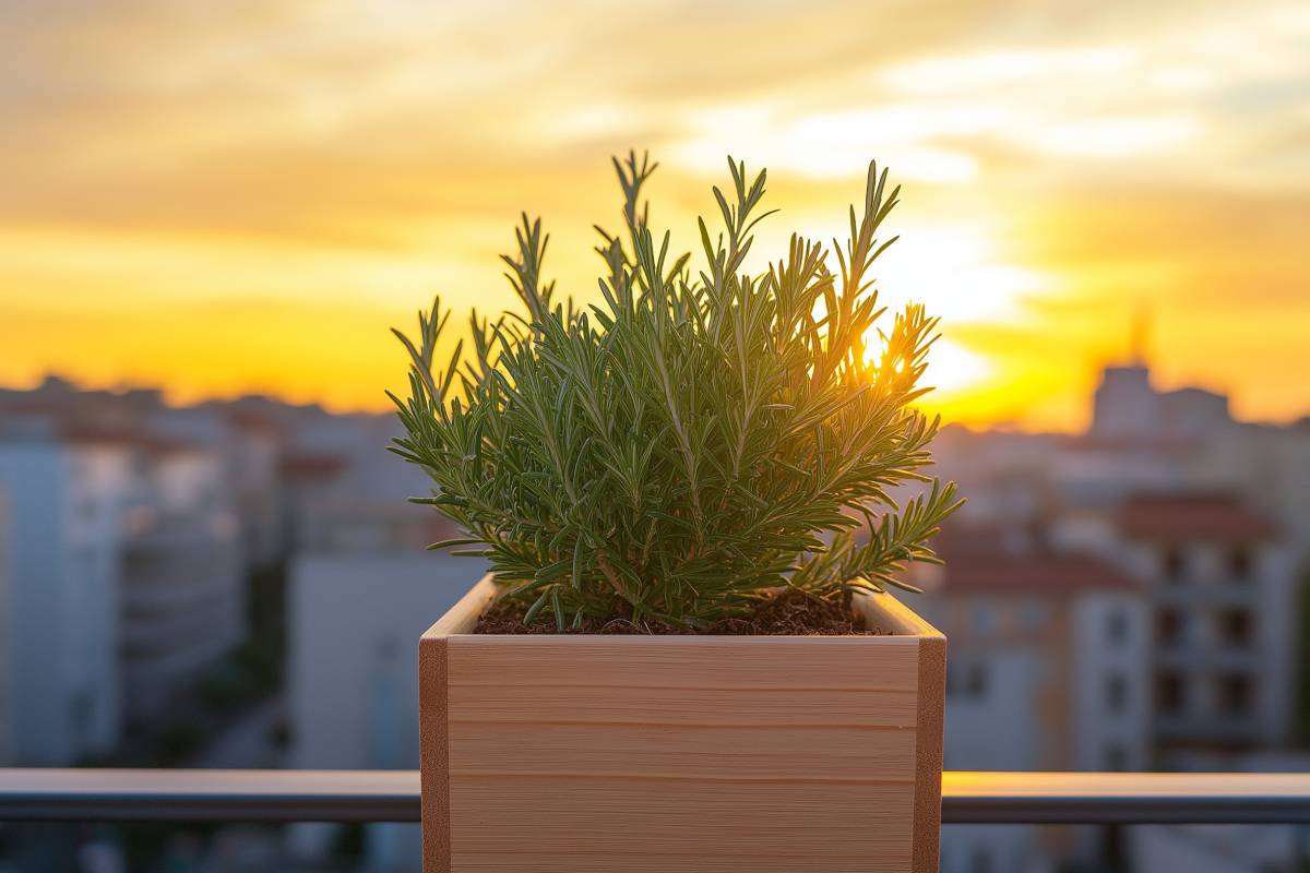 Plants on the balcony in autumn