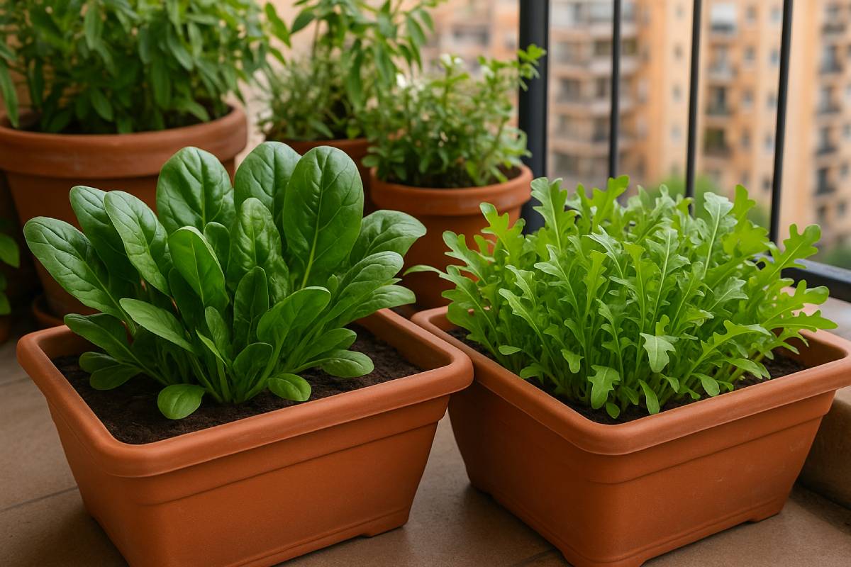Here's how to cultivate rocket and spinach in pot