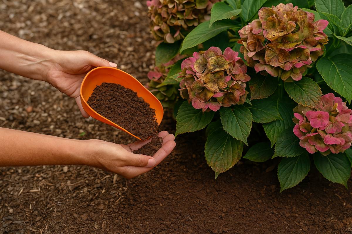 The acid soil that saves the hydrangeas after the summer