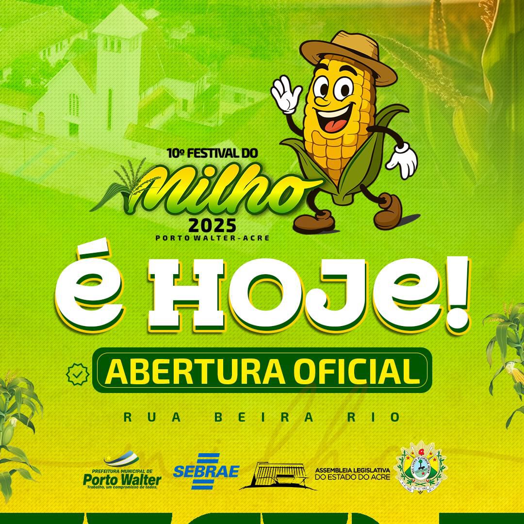 Porto Walter begins this Thursday the 10th edition of the Corn Festival; Check out the full schedule