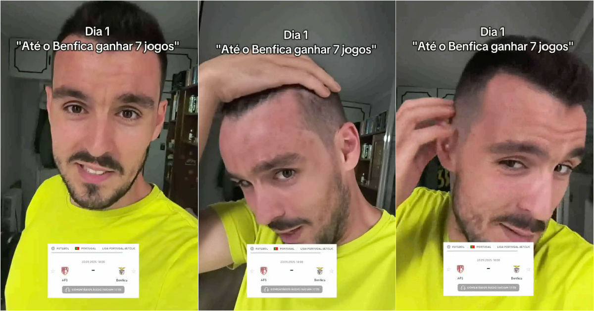 Adept will only cut your hair when Benfica wins 7 games in a row