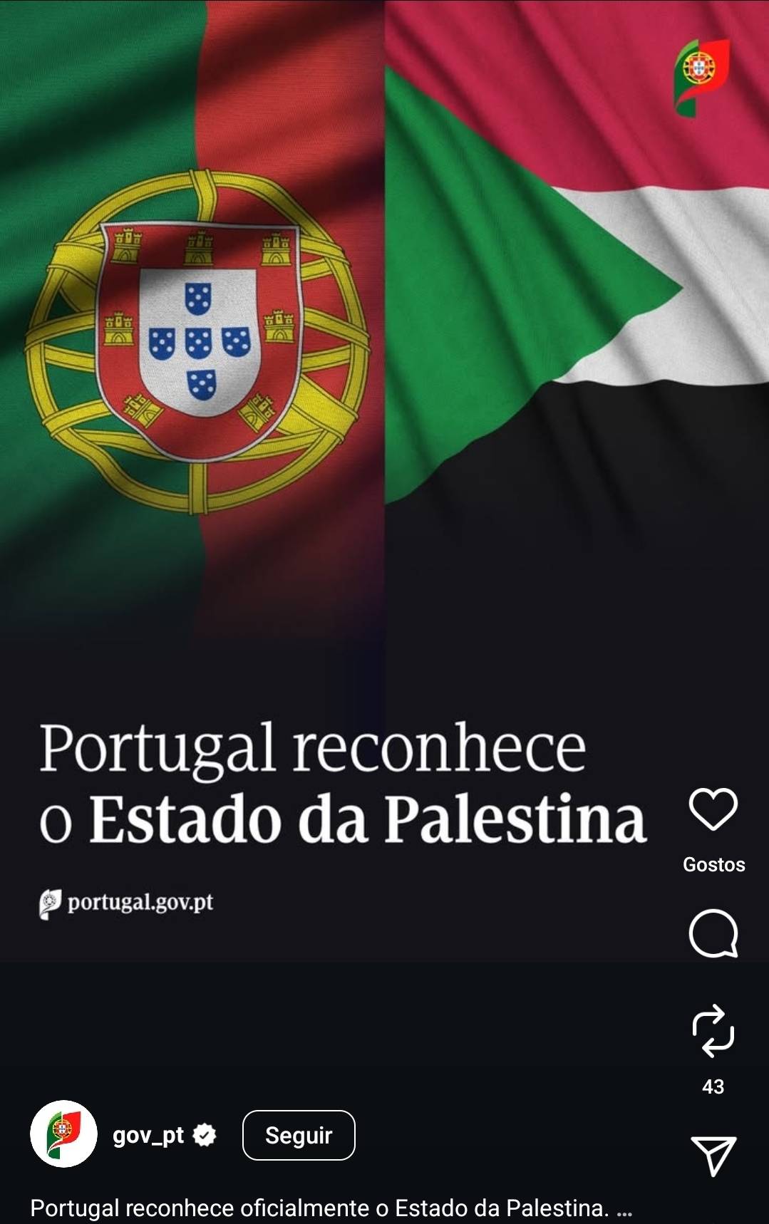 Portugal recognized Palestine: reactions, government gaffe and exchange of threats with Netanyahu