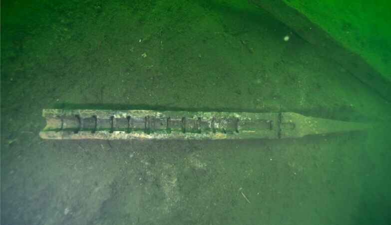 Older naval artillery discovery in Europe on a sunk ship