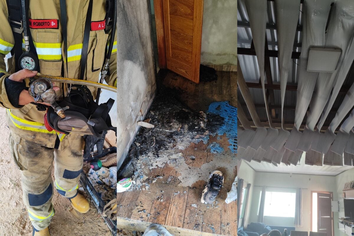 Firefighters control fire principle caused by gas leakage inside Acre