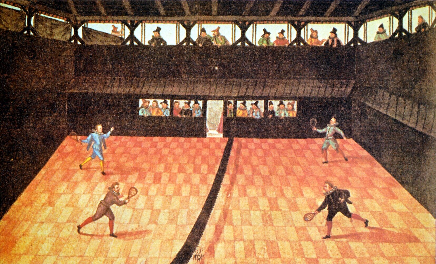 The 16th century real tennis was very dangerous-mainly because kings loved to throw it