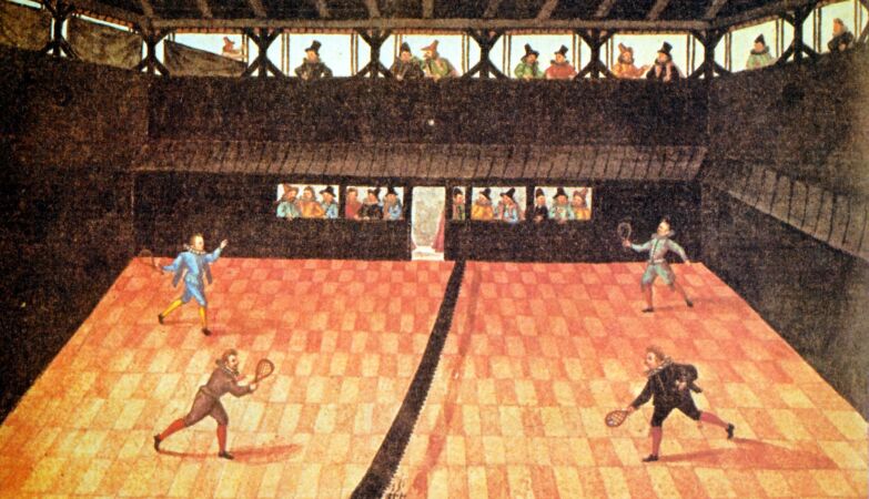 The 16th century real tennis was very dangerous-mainly because kings loved to throw it