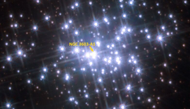 Massive binary stellar system on the Milky Way is too young to be so massive
