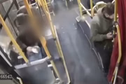 Moment when woman is hit 