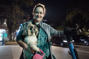 Paloma Vieira, with the Charlote Dog