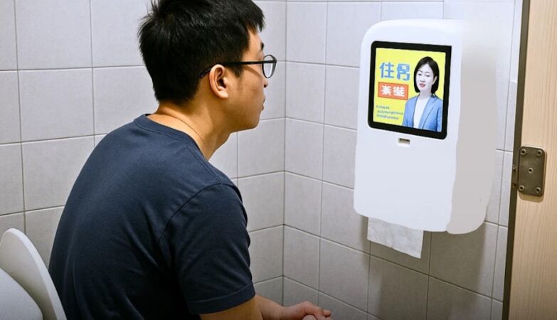 If you want toilet paper, watch an ad: the new public toilets in China