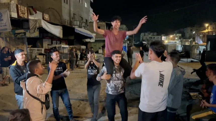 Celebration and apprehension in Gaza and Israel after agreement on ceasefire plan