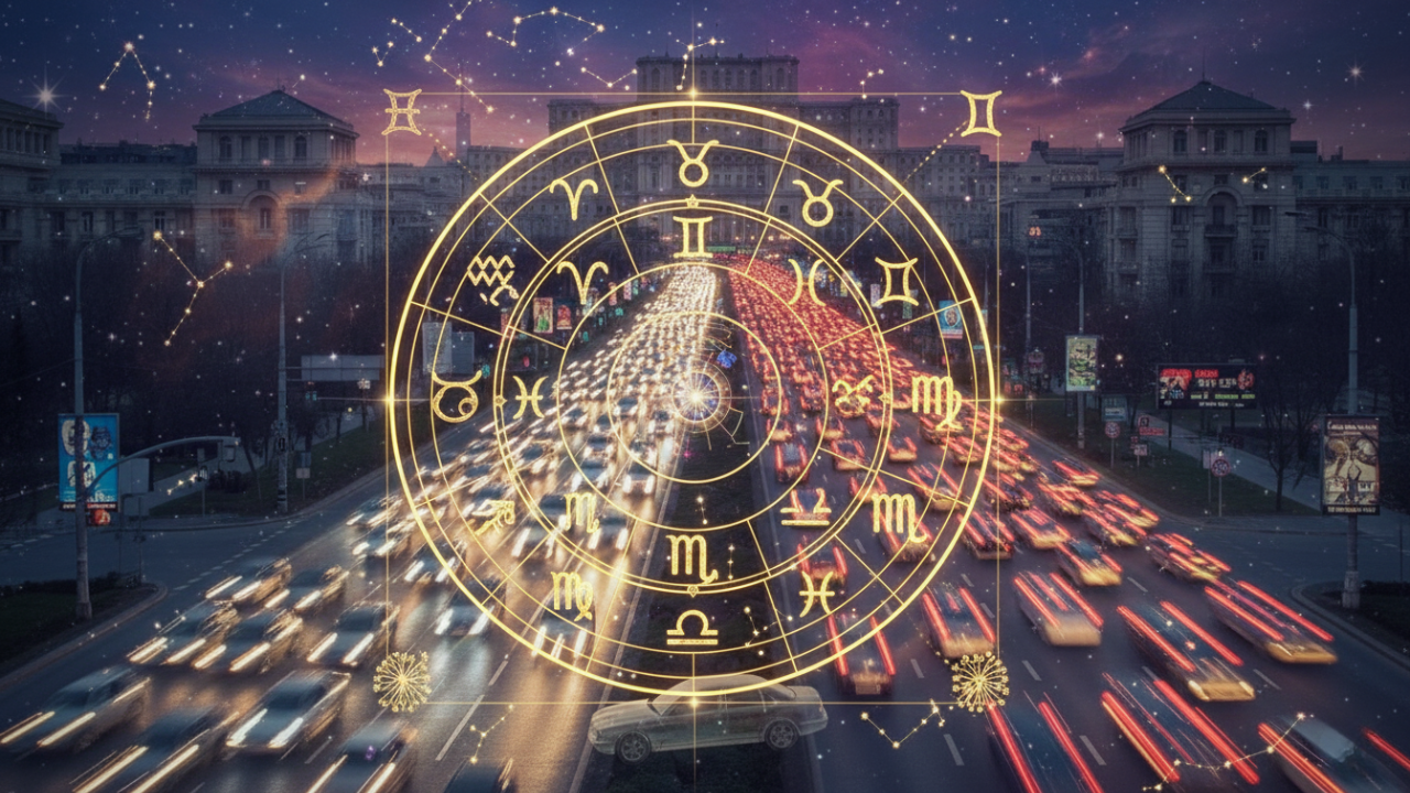 Are you frustrated by the traffic in Bucharest? Leave Waze, put in a horoscope! Here's how you survive traffic, depending on your zodiac sign