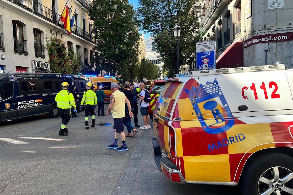 Calls building in the center of Madrid. Four people died
