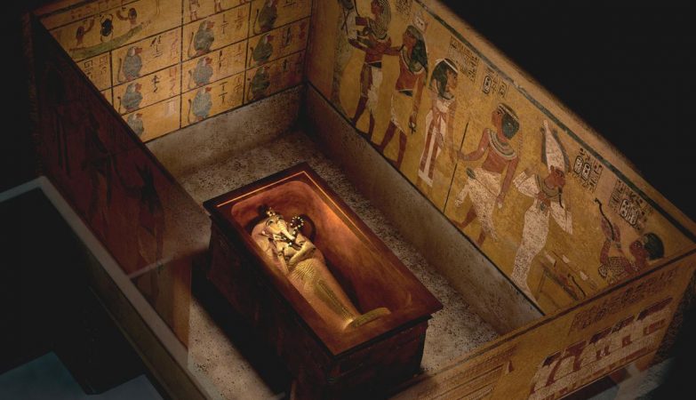 King Tut's tomb is at risk. You have to (literally) move a mountain to save him