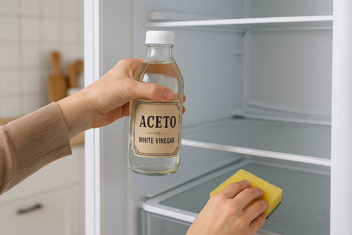 White vinegar to clean the refrigerator