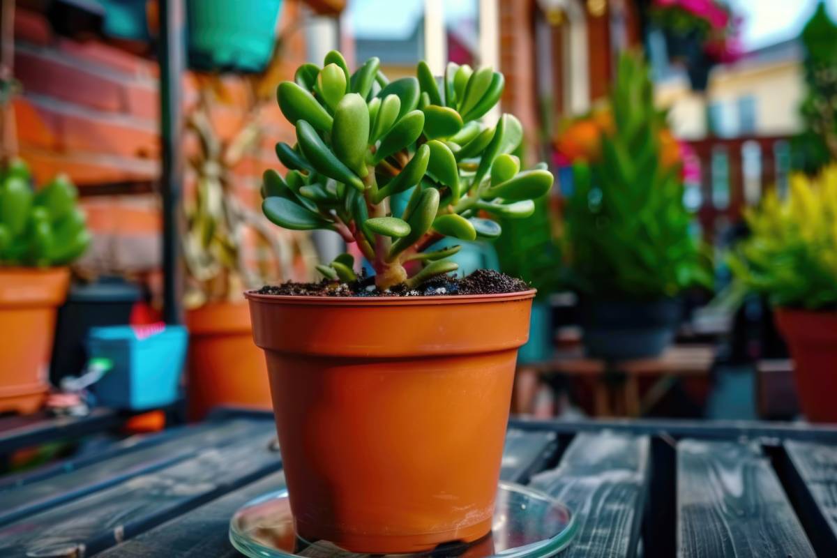 Jade tree on the terrace