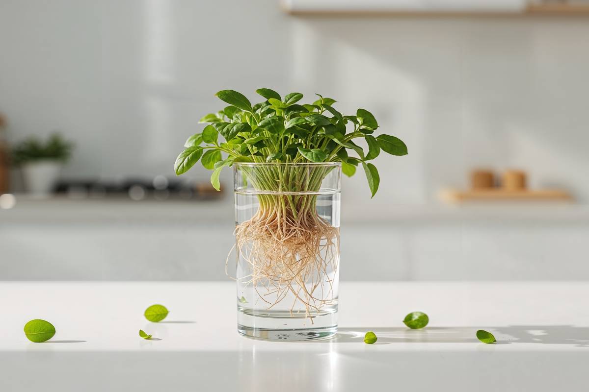 The basil in the glass trick