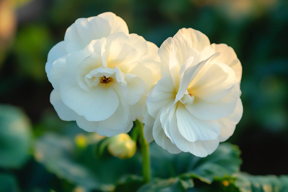 Giant white outdoor begonia