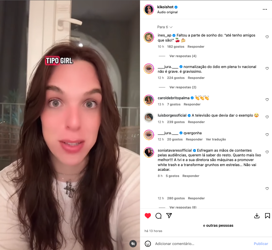 Sónia Tavares indignant: “TVI and its director are machines that transform grunts into stars…”