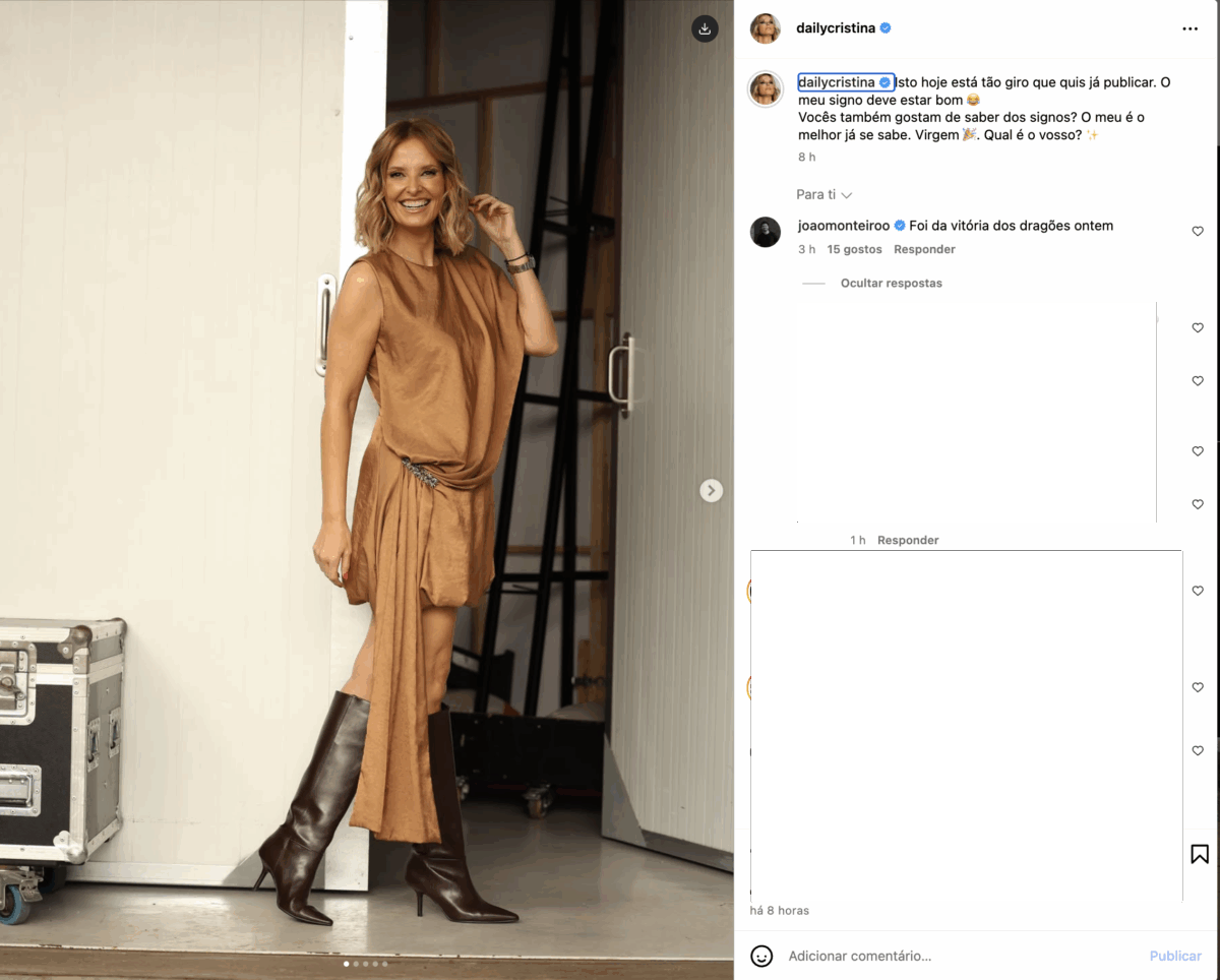 Good mood? Cristina Ferreira vents and receives a 'caricatured' response from João Monteiro