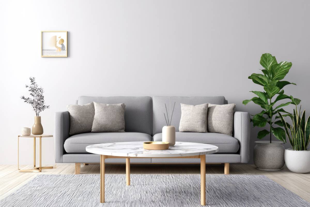 Gray sofa 