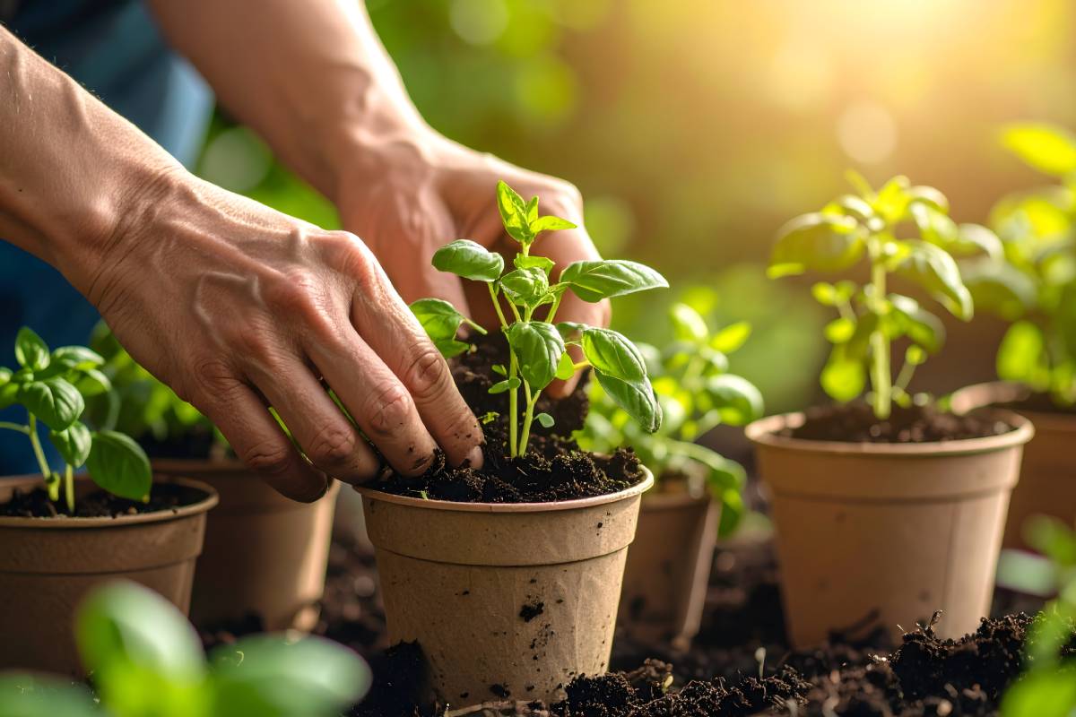 Transplanting basil onto the balcony: cutting in 3 steps