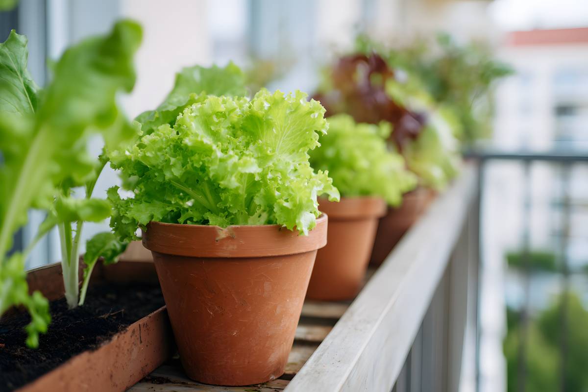 Salads on the balcony