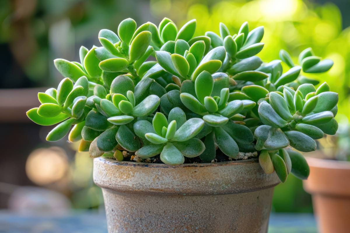 Potted jade tree