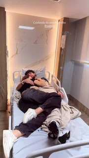 Rafa Kalimann com Nattan no hospital 