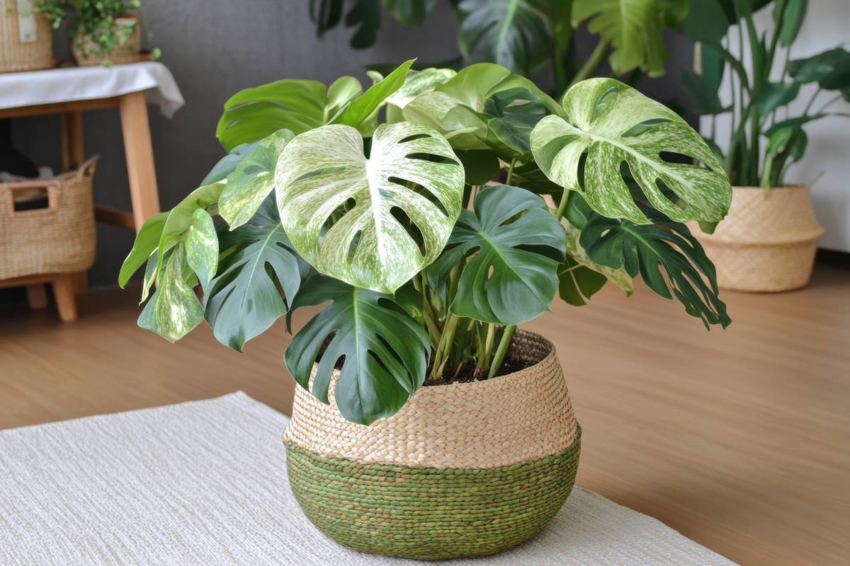 Monstera Thai Constellation in casa