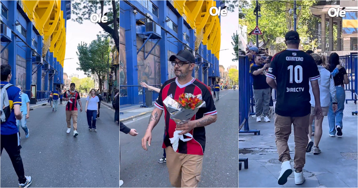 River Plate fan surprises at Boca Juniors stadium and pays tribute to Miguel Russo