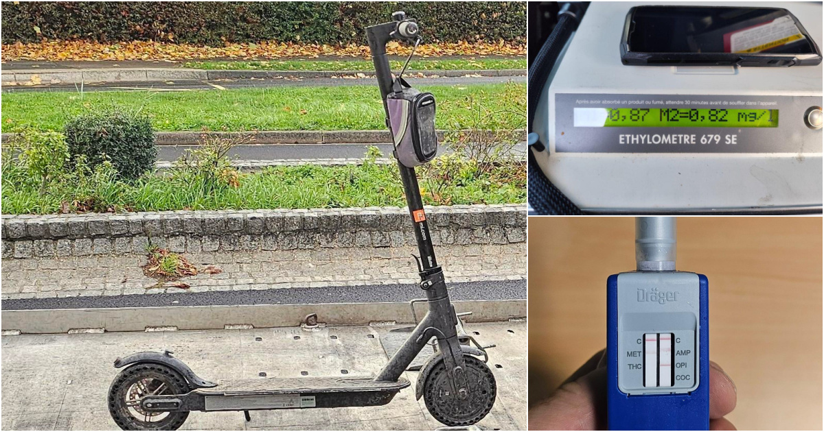 Driver under the influence of alcohol and drugs has scooter seized