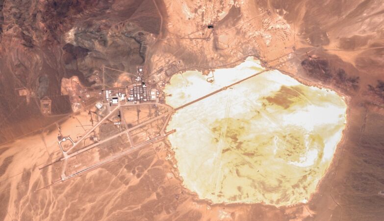 Material of unknown origin found at the site of recent mysterious accident at Area 51