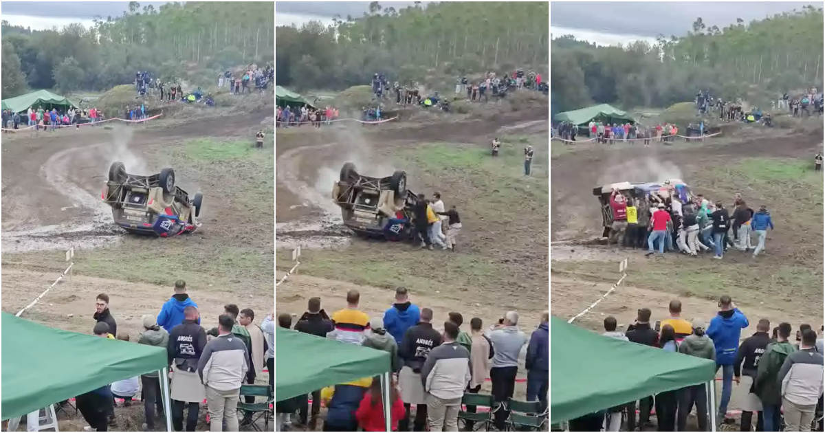 Pilots saved by people after crash and rollover in Baja Portalegre