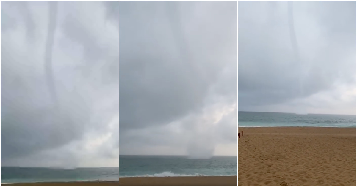 Waterspout seen on Alvor Beach